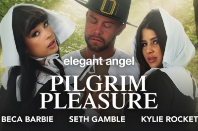 Kylie Rocket & Beca Barbie Play Pilgrims for Elegant Angel