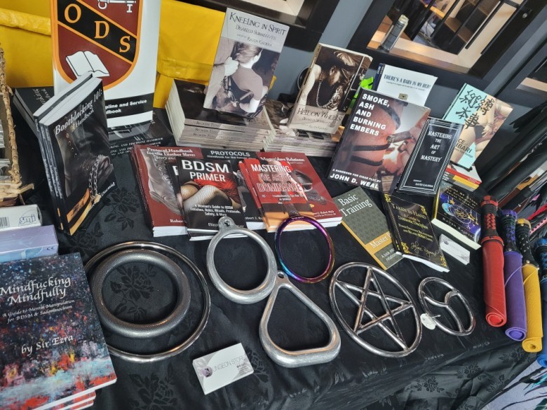 Books, shibari gear, and more from The Dungeon Store. See something at a show not yet on TheDungeonStore.com? E-mail Sales@TheDungeonStore.com to inquire and order.